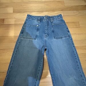 Habitual Girls High-Waisted wide leg  Blue Denim Jeans